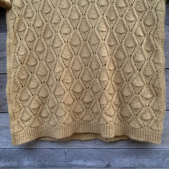 Elsamanda Anthropologie Cowl Neck Sweater Womens M Mohair Textured Sheer Italy - Picture 12 of 16